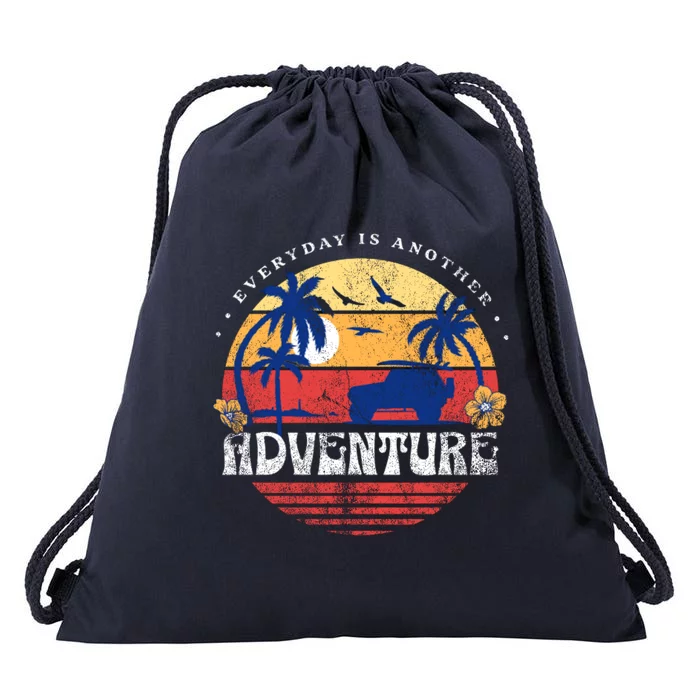 Everyday Is An Adventure Trekking Hiking Vacay Vibes Gift Drawstring Bag