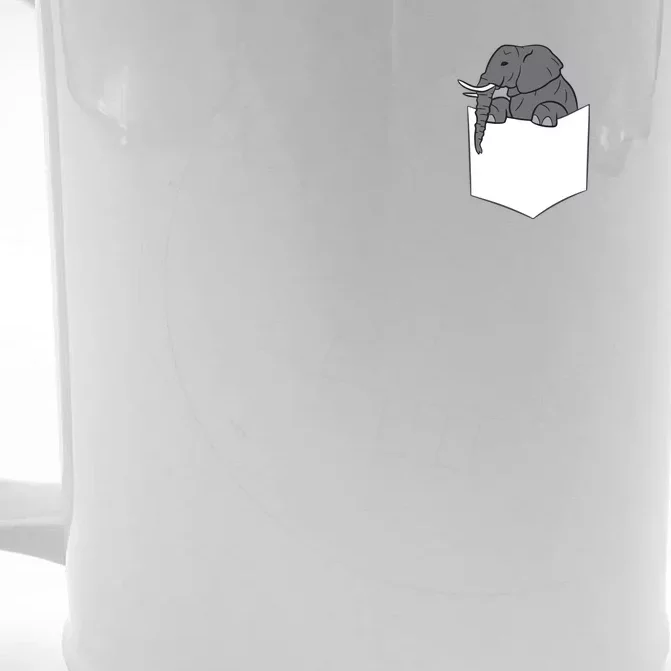 Elephant In A Pocket Funny Pocket Elephant Front & Back Beer Stein