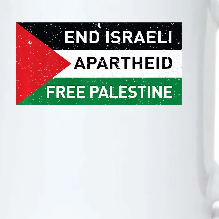 End Israeli Apartheid Free Palestine Flag Black Color Changing Mug