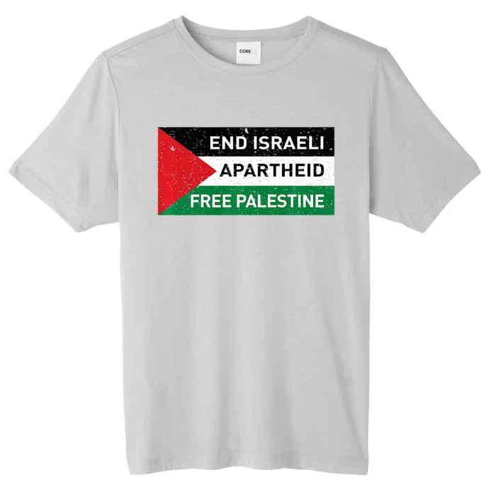 End Israeli Apartheid Free Palestine Flag ChromaSoft Performance T-Shirt