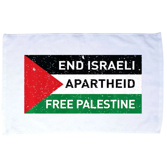 End Israeli Apartheid Free Palestine Flag Microfiber Hand Towel