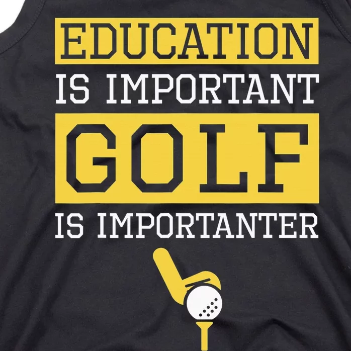 Education Important But Disc Golf Importanter Xmas Santa Tank Top