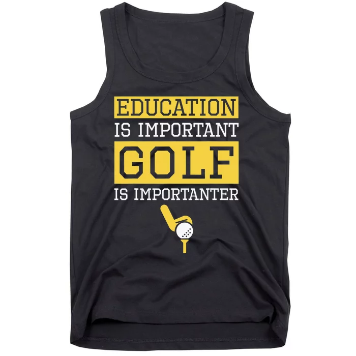 Education Important But Disc Golf Importanter Xmas Santa Tank Top