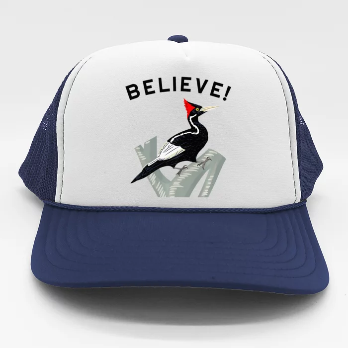 Endangered Ivory Billed Woodpecker Trucker Hat