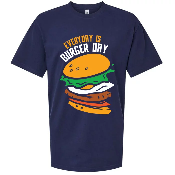 Everyday Is Burger Day Food Hamburger Lover Burgers Cool Gift Sueded Cloud Jersey T-Shirt