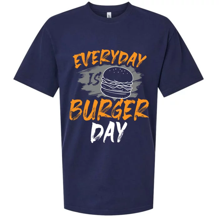 Everyday Is Burger Day Hamburger Lover Foodie Hamburger Gift Sueded Cloud Jersey T-Shirt