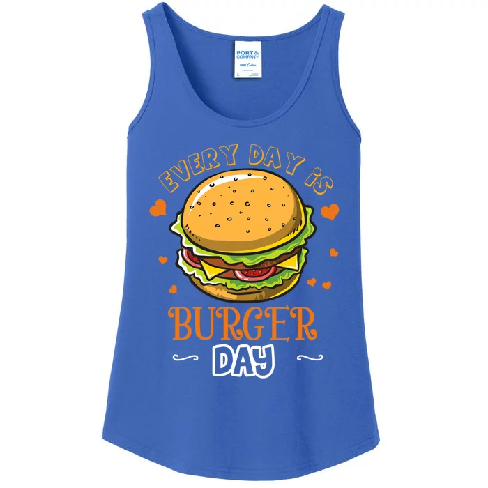 Everyday Is Burger Day Hamburger Lover Gift Great Gift Ladies Essential Tank