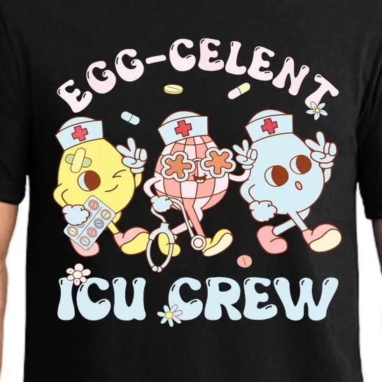 Eggcelent Icu Crew Eggs Nurse Nursing Easter Day Women Pajama Set