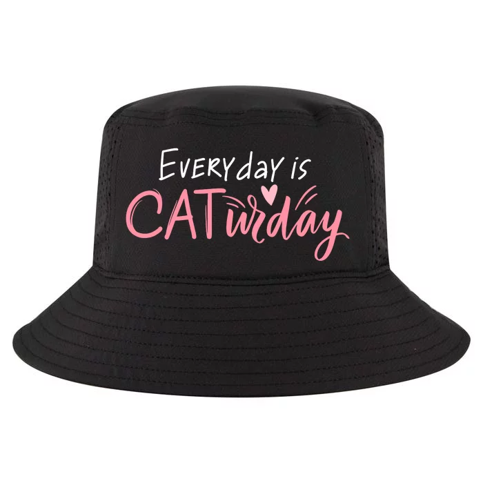 Everyday Is Caturday Cat Lover Cool Comfort Performance Bucket Hat