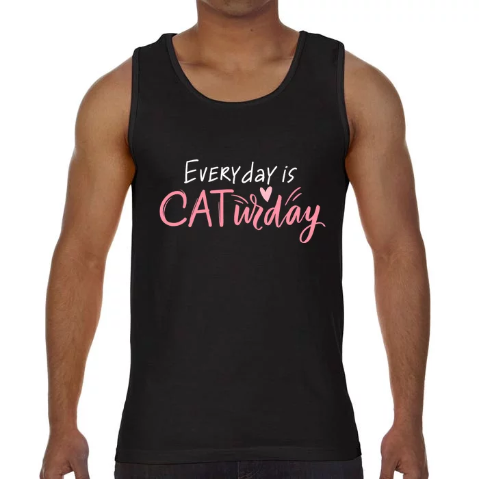 Everyday Is Caturday Cat Lover Comfort Colors® Tank Top