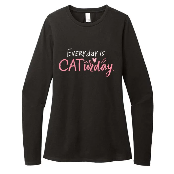 Everyday Is Caturday Cat Lover Womens CVC Long Sleeve Shirt