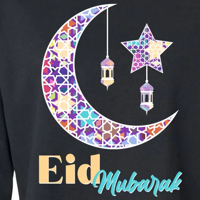 Eid Mubarak Happy Ramadan Cropped Pullover Crew