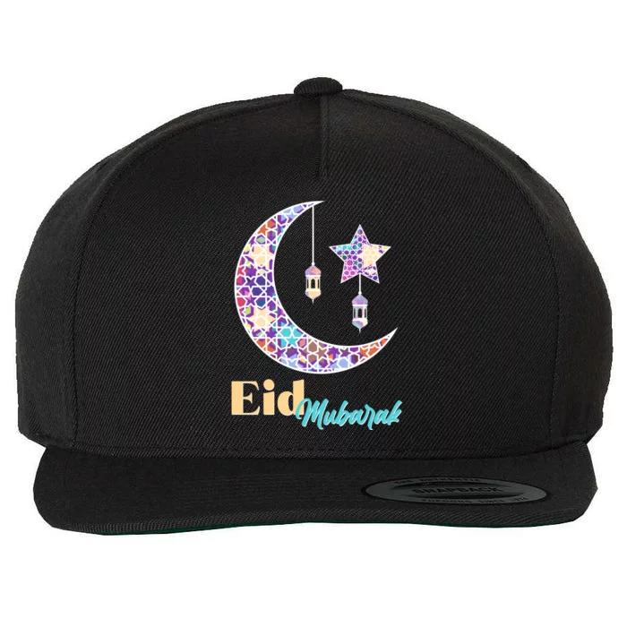 Eid Mubarak Happy Ramadan Wool Snapback Cap