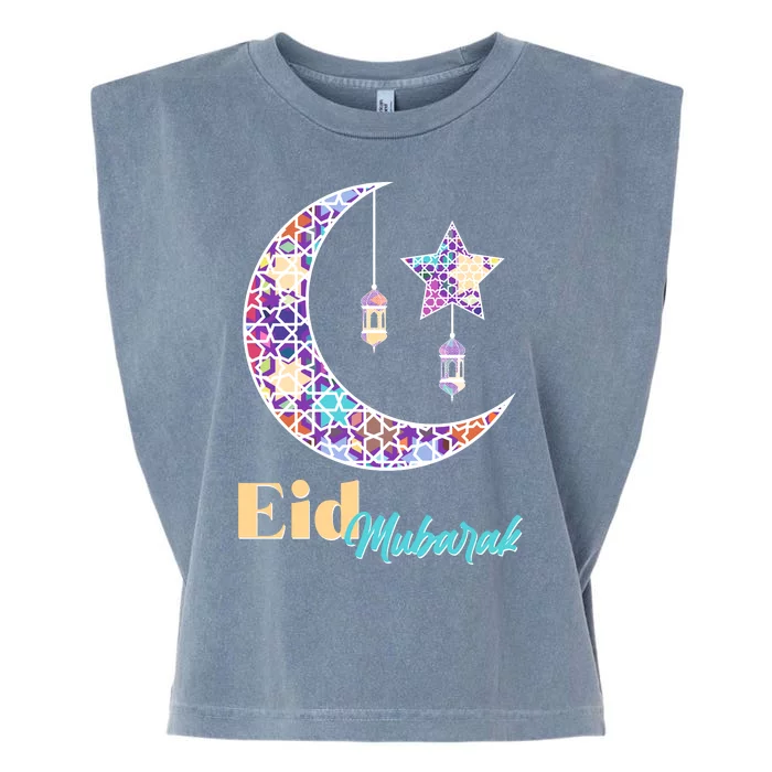 Eid Mubarak Happy Ramadan Garment-Dyed Women's Muscle Tee