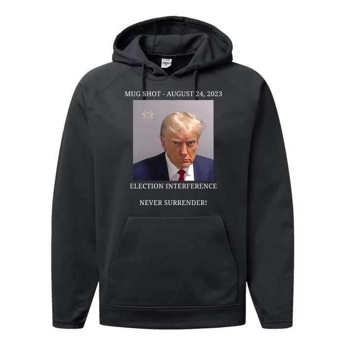 Election Interference Donald Trump Mugshot Performance Fleece Hoodie