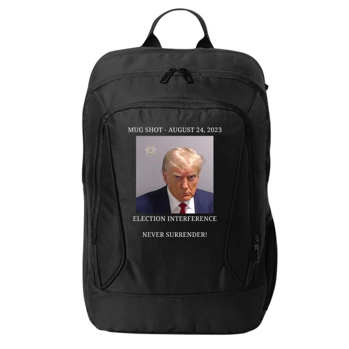 Election Interference Donald Trump Mugshot City Backpack