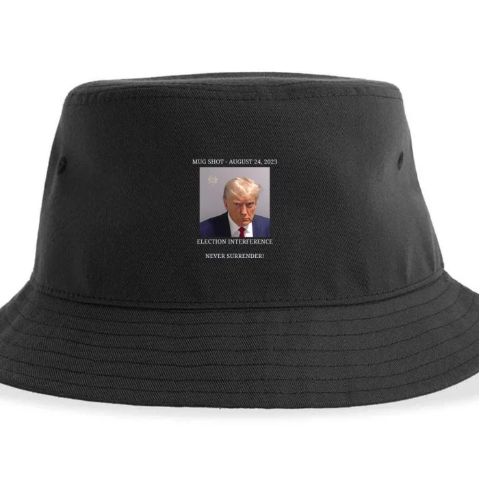 Election Interference Donald Trump Mugshot Sustainable Bucket Hat