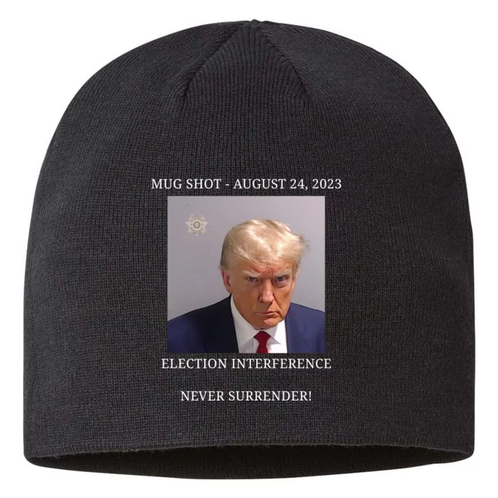 Election Interference Donald Trump Mugshot 8 1/2in Sustainable Knit Beanie