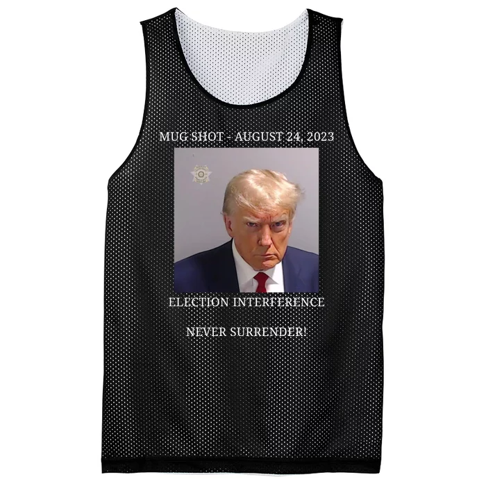 Election Interference Donald Trump Mugshot Mesh Reversible Basketball Jersey Tank