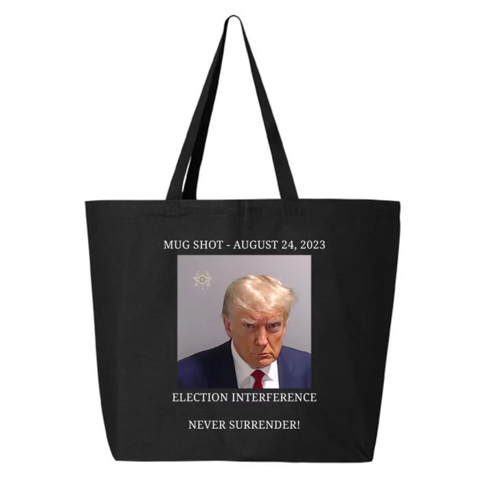 Election Interference Donald Trump Mugshot 25L Jumbo Tote