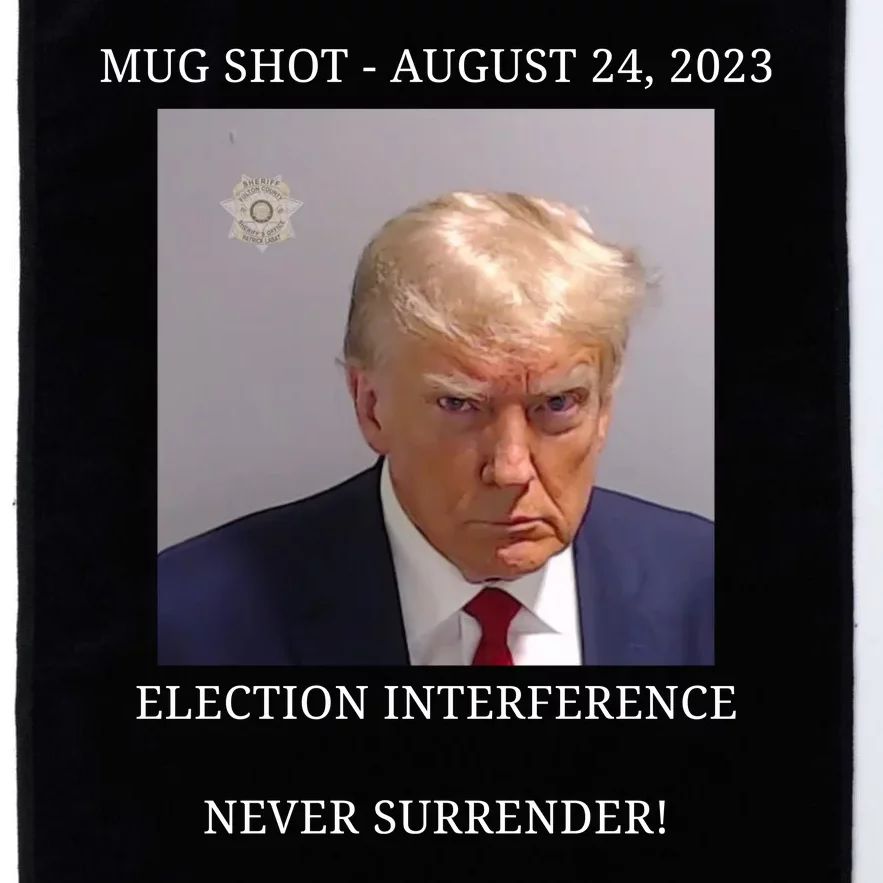 Election Interference Donald Trump Mugshot Platinum Collection Golf Towel