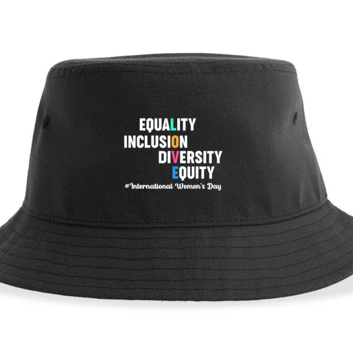 Equality Inclusion Diversity Equity International Women Day Sustainable Bucket Hat