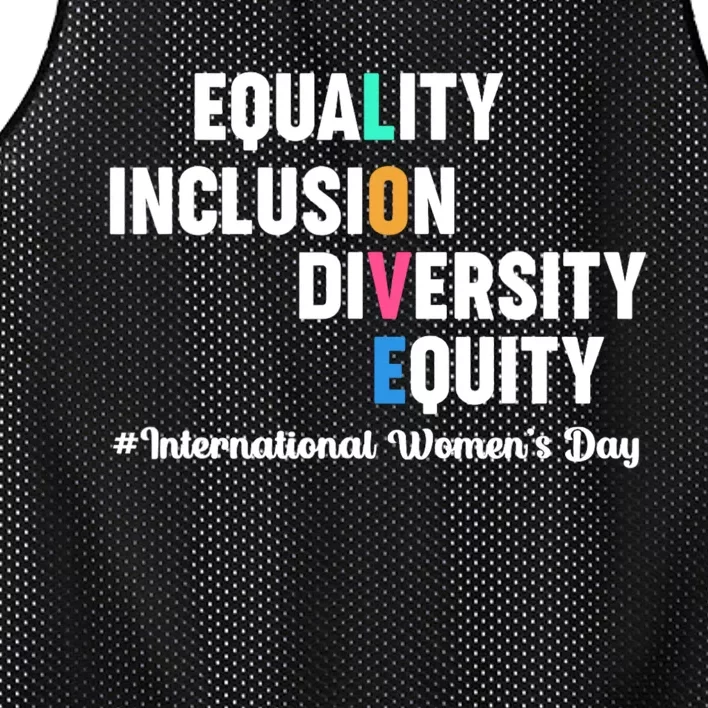 Equality Inclusion Diversity Equity International Women Day Mesh Reversible Basketball Jersey Tank