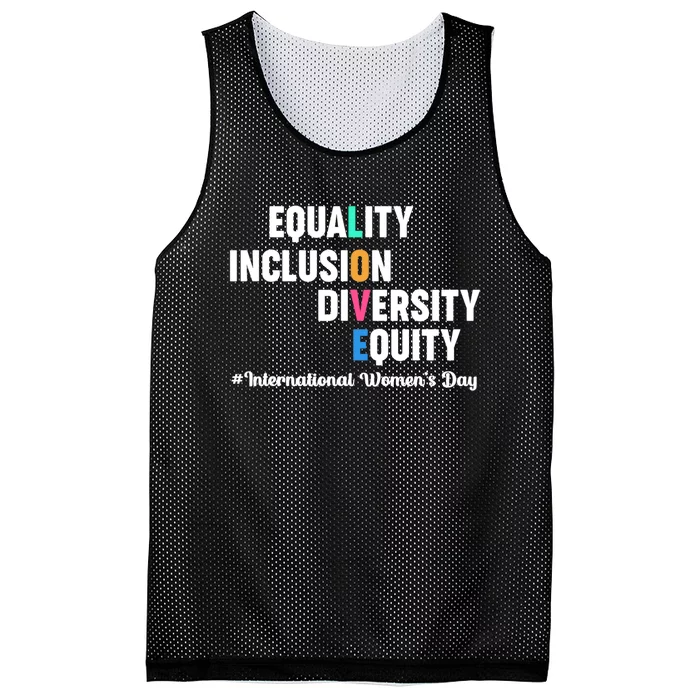 Equality Inclusion Diversity Equity International Women Day Mesh Reversible Basketball Jersey Tank