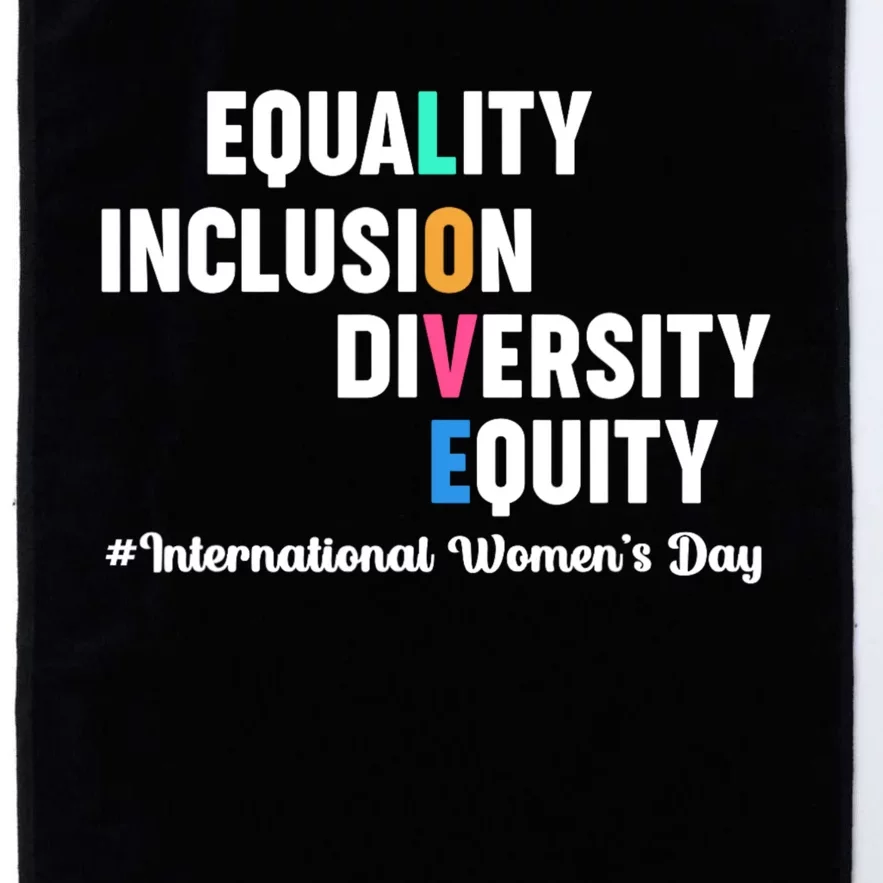 Equality Inclusion Diversity Equity International Women Day Platinum Collection Golf Towel