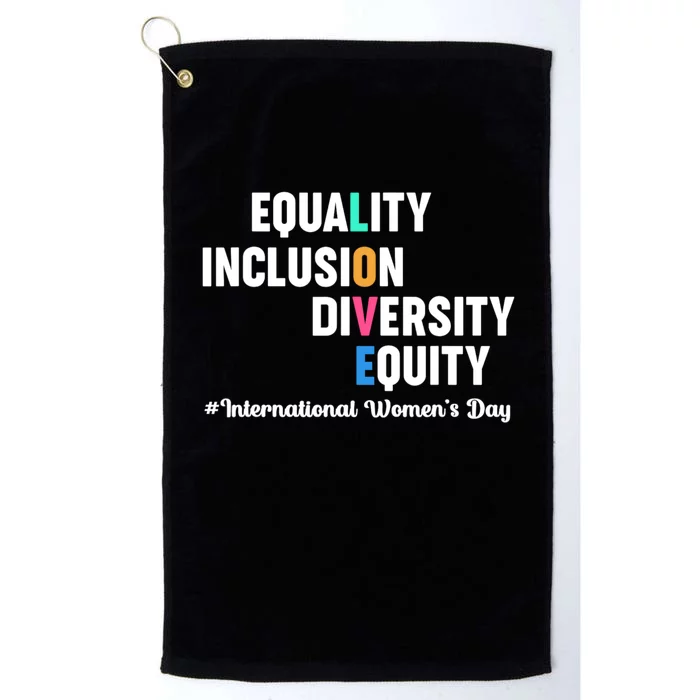 Equality Inclusion Diversity Equity International Women Day Platinum Collection Golf Towel