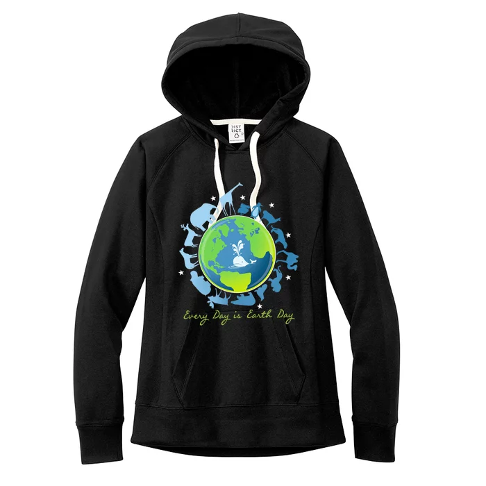 Everyday Is Earth Day Mother Earth Day Nature Lover Premium Gift Women's Fleece Hoodie