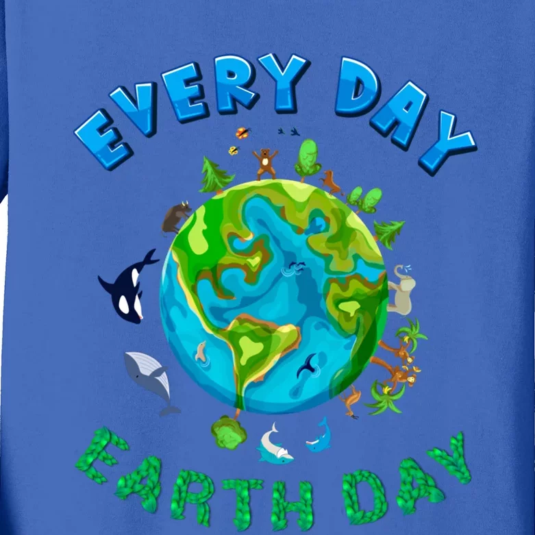 Everyday Is Earth Day Tee Mother Earth Day Tee Nature Lovers Gift Kids Long Sleeve Shirt