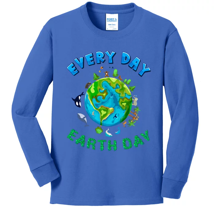 Everyday Is Earth Day Tee Mother Earth Day Tee Nature Lovers Gift Kids Long Sleeve Shirt