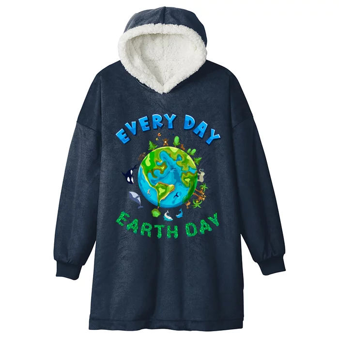 Everyday Is Earth Day Tee Mother Earth Day Tee Nature Lovers Gift Hooded Wearable Blanket