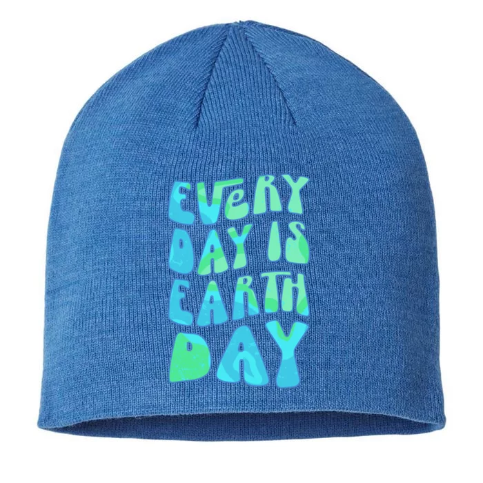 Everyday Is Earth Day Love My Planet Cute Earth Day Gift 8 1/2in Sustainable Knit Beanie