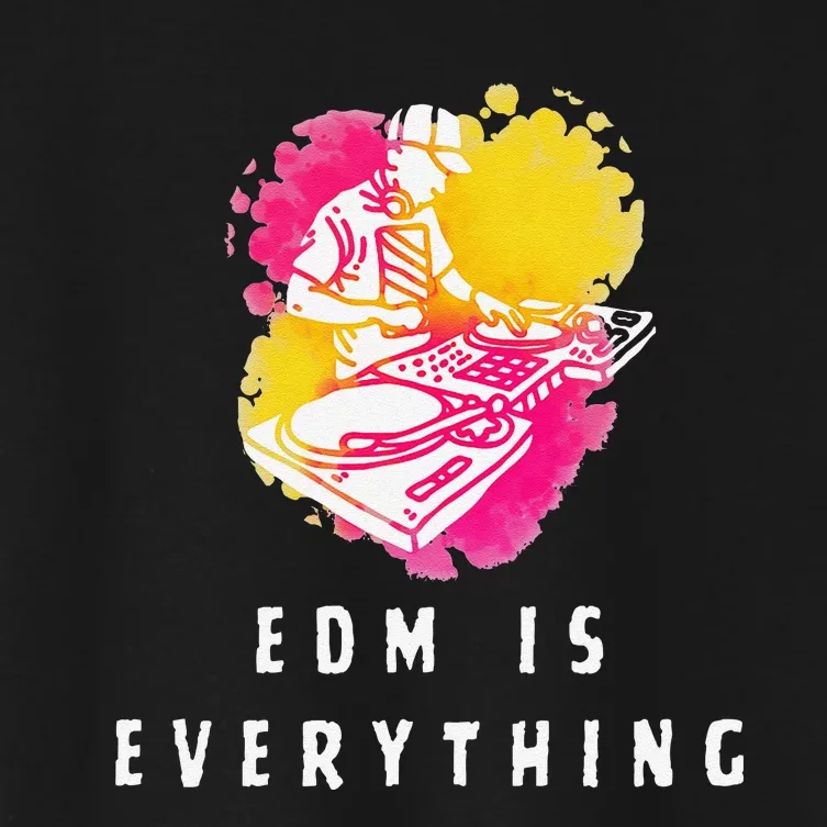 Edm Is Everything Electronic Dance Music Humor Women's Crop Top Tee