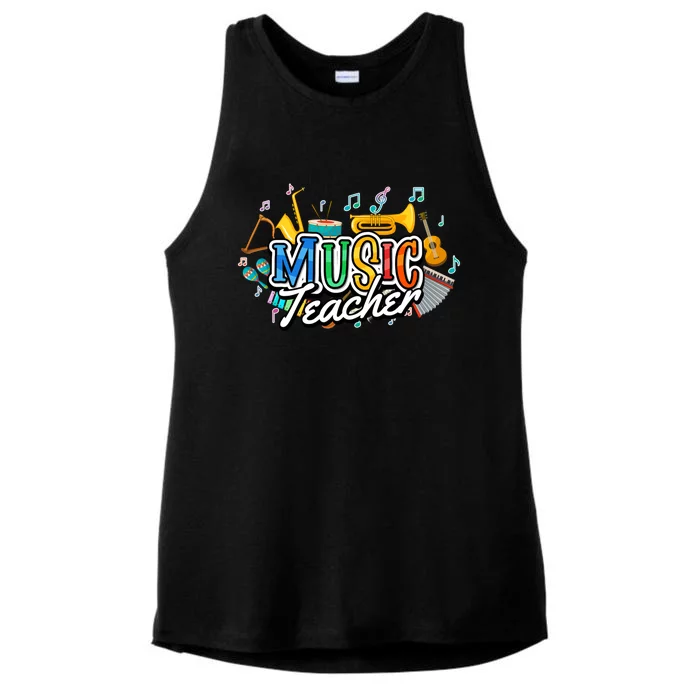 Education Instruts Educator Gift School Music Teacher Gift Ladies Tri-Blend Wicking Tank