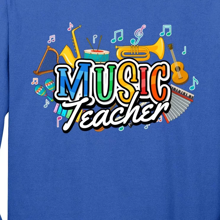 Education Instruts Educator Gift School Music Teacher Gift Tall Long Sleeve T-Shirt