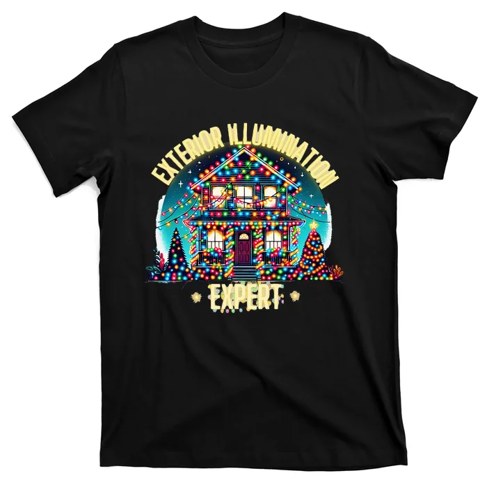 Exterior Illumination Expert Christmas Lights Decor Funny T-Shirt