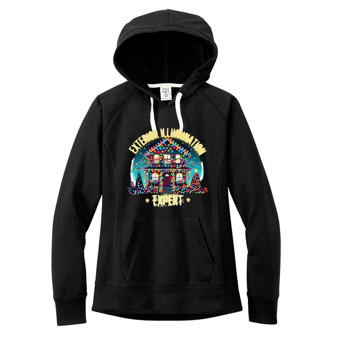 Exterior Illumination Expert Christmas Lights Decor Funny Women's Fleece Hoodie