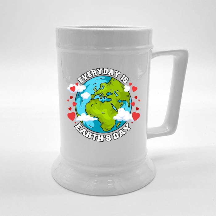 Everyday Is Earth's Day Anniversary Save The Planet Gift Front & Back Beer Stein