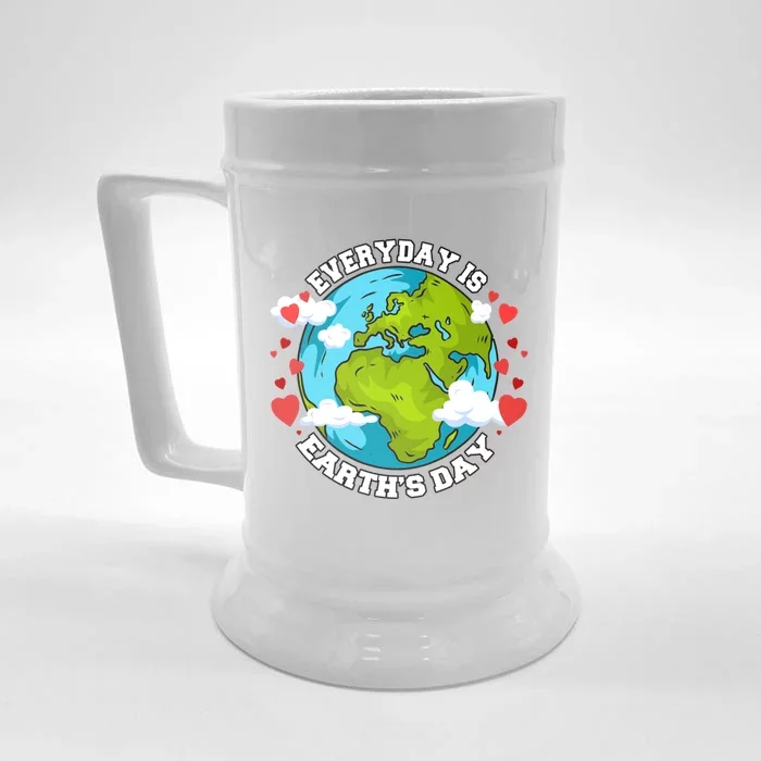 Everyday Is Earth's Day Anniversary Save The Planet Gift Front & Back Beer Stein