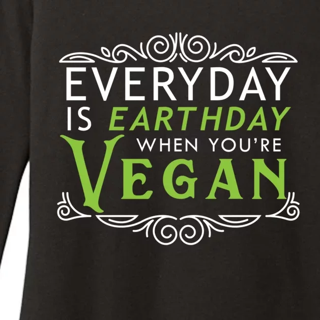 Everyday Is Earth Day Vegan Environt Awareness Vegetarian Cute Gift Womens CVC Long Sleeve Shirt