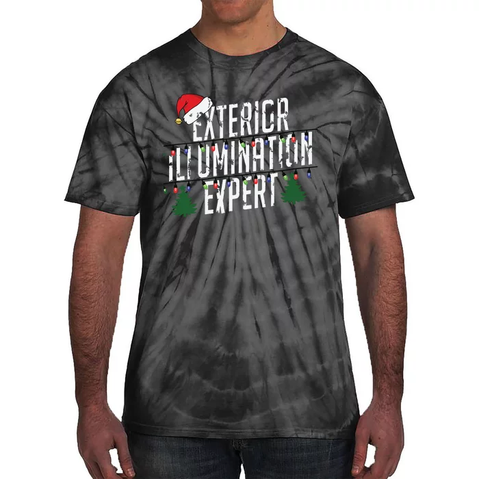 Exterior Illumination Expert Christmas Light Decorator Tie-Dye T-Shirt