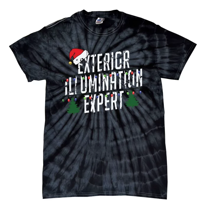 Exterior Illumination Expert Christmas Light Decorator Tie-Dye T-Shirt