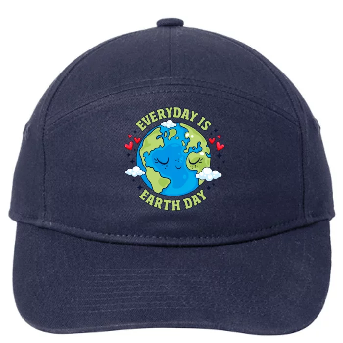 Everyday Is Earth Day Celebrate Earth Day Environtal Cool Gift 7-Panel Snapback Hat