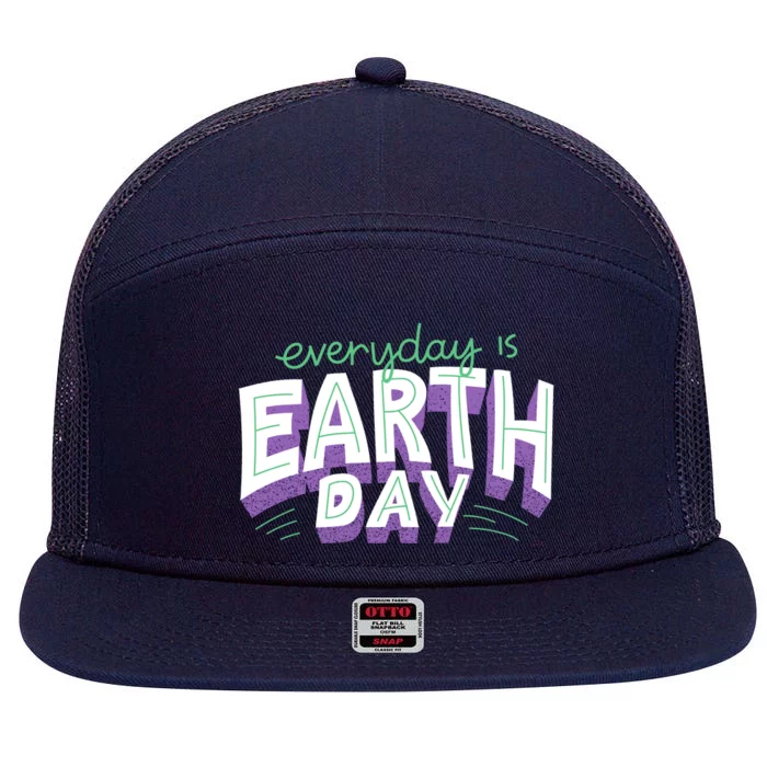 Everyday Is Earth Day Awareness 7 Panel Mesh Trucker Snapback Hat