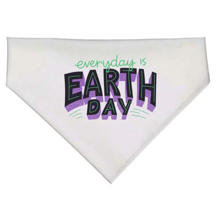 Everyday Is Earth Day Awareness USA-Made Doggie Bandana