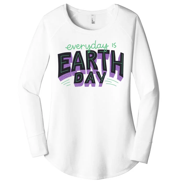 Everyday Is Earth Day Awareness Women's Perfect Tri Tunic Long Sleeve Shirt