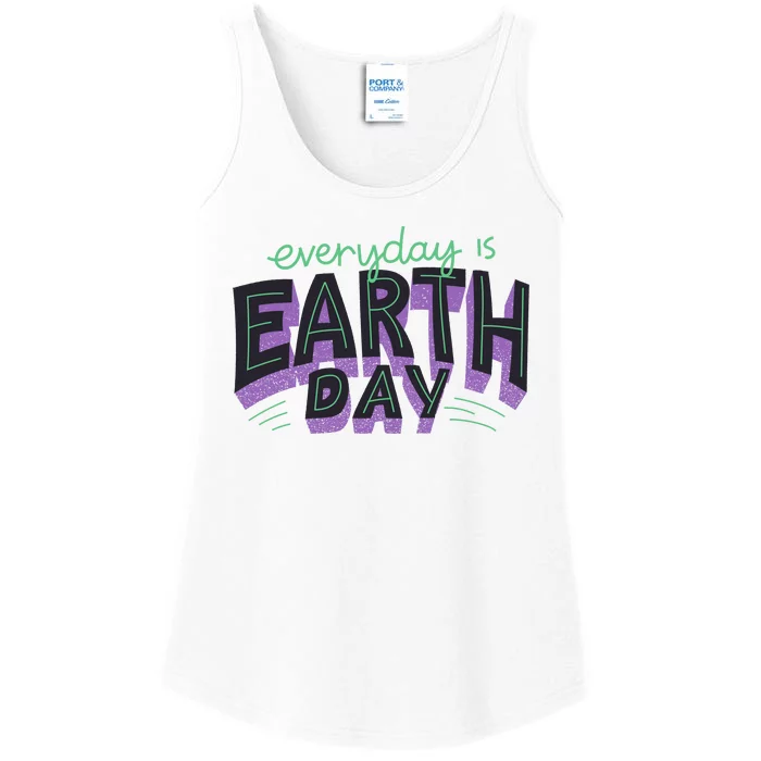 Everyday Is Earth Day Awareness Ladies Essential Tank